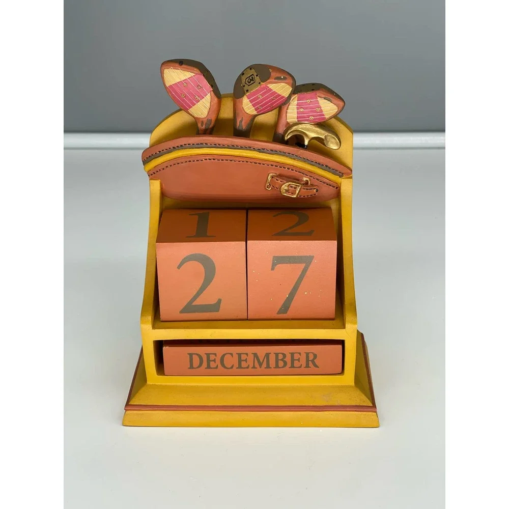 Hallmark Desk Perpetual Calendar Golf Club NWOT